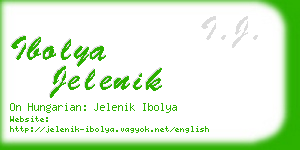 ibolya jelenik business card
